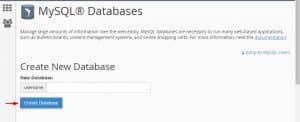 Create a new database name