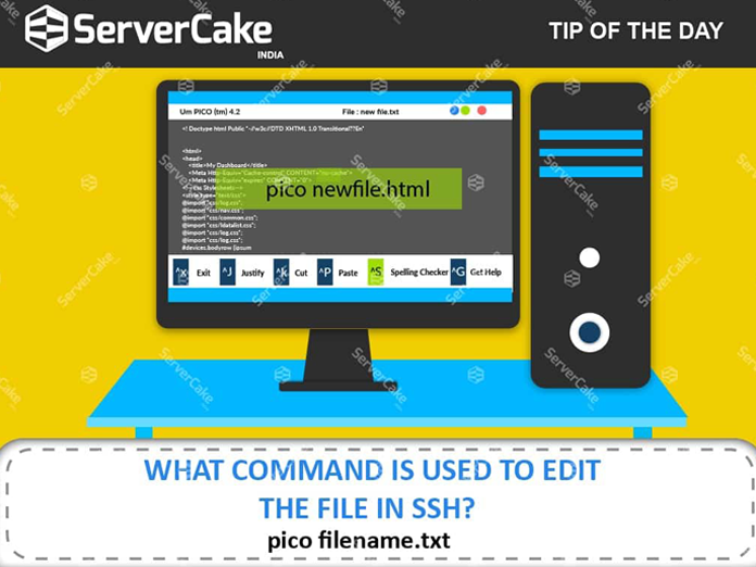 What command is used to edit the file in SSH?