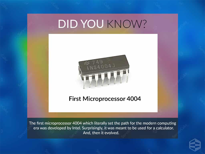 Which is the first microprocessor?