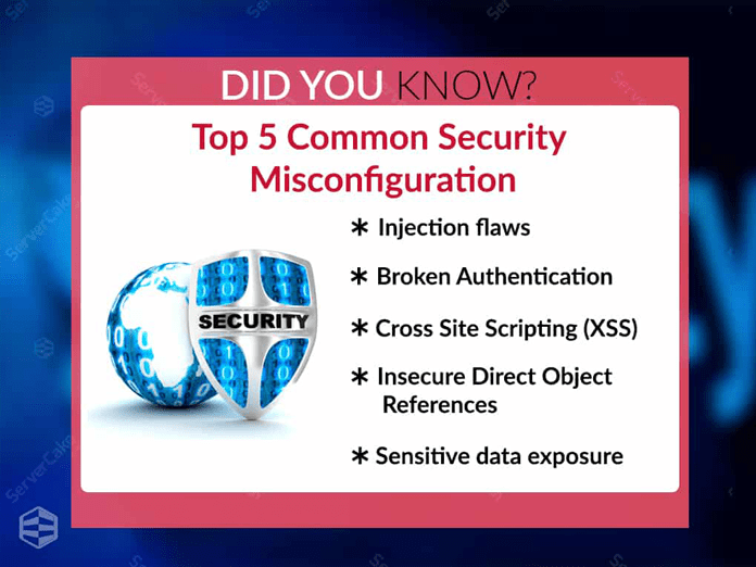 Top 5 common security misconfiguration ServerCake India
