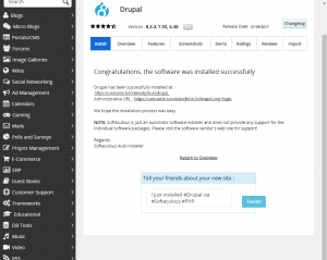 Overview of the Drupal Installation on cPanel server