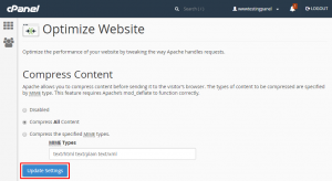 Select Compress All Content Option