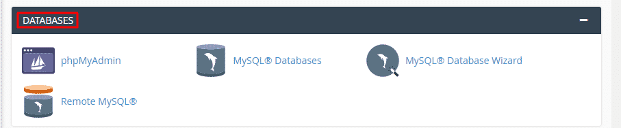 Go to Database section