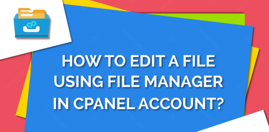 Edit a File using File Manager
