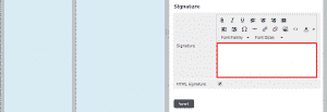 Enter the Signature in Textual format or HTML format