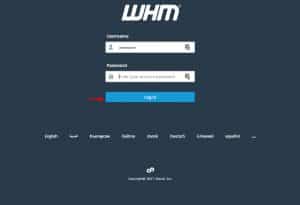Enter your respective username and password and press Login button. It redirects to the WHM Homepage.