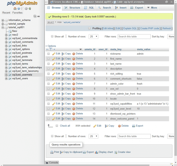 How to manage a database with phpMyAdmin? - ServerCake
