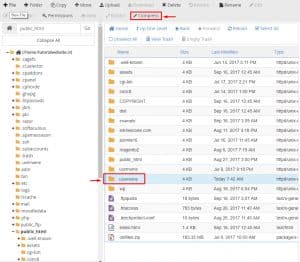 Select the needed filefolder to compress and click the compress option in the top.