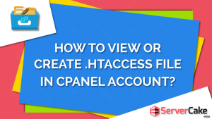 View or create a .htaccess file in cPanel