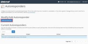 Click the option ‘Add Autoresponder’