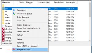 Click the File permission option