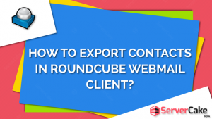 Export contacts in Roundcube webmail client