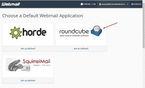 Login to Roundcube webmail client