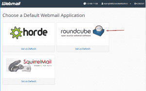 Login to webmail and click the  option RoundCube