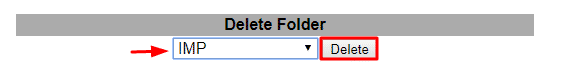 Select the folder, and click delete button.