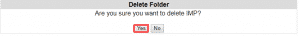 To confirm delete click yes button.