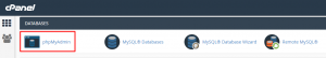 Select the option phpMyAdmin