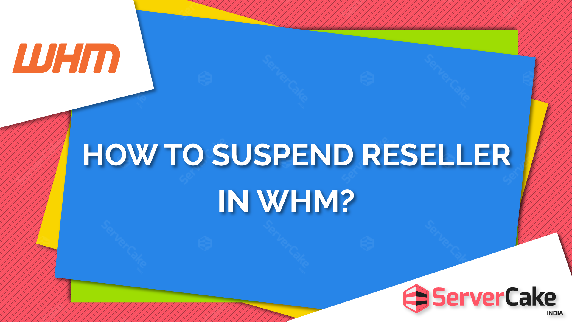 How to suspend Reseller in WHM?