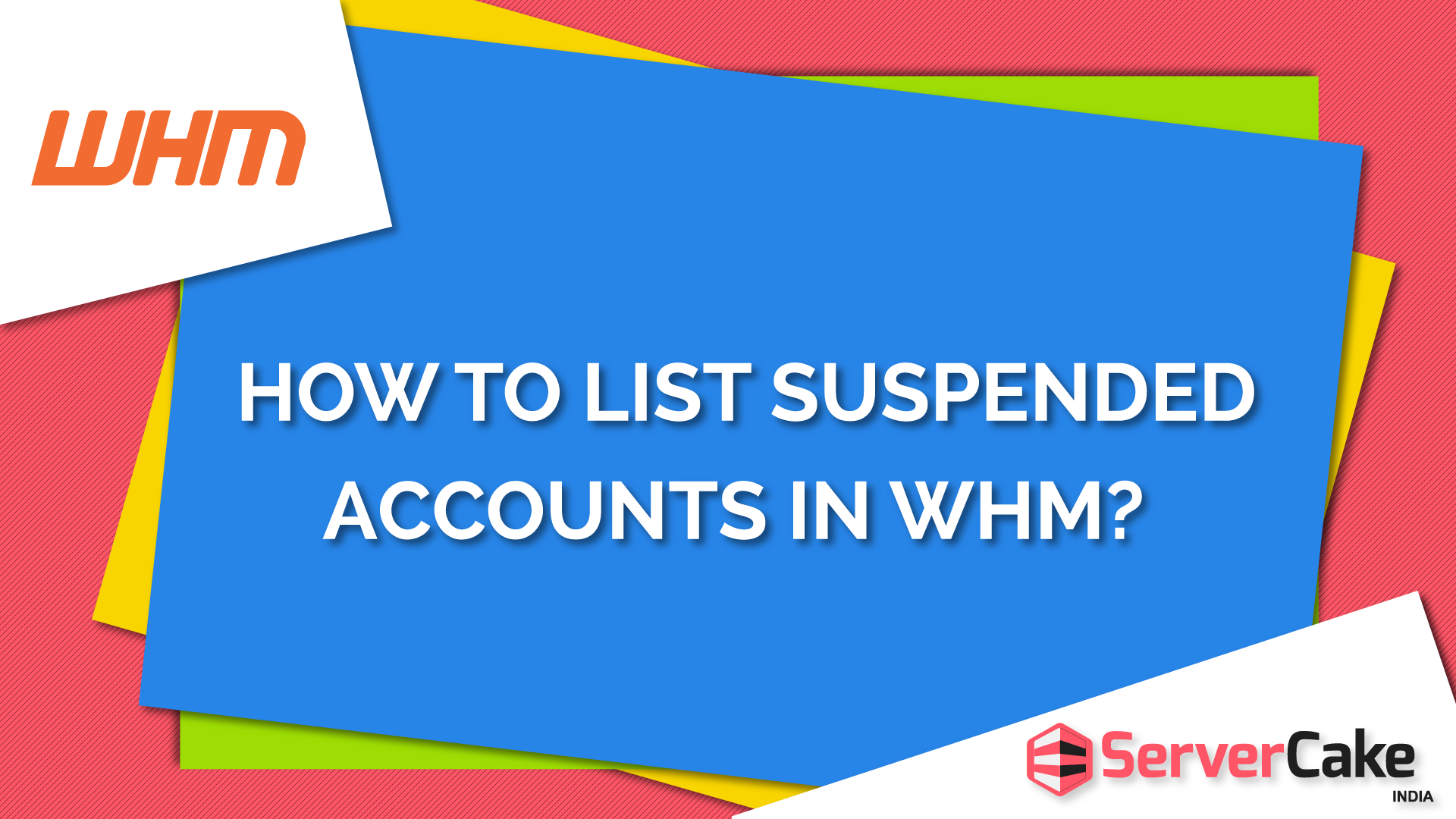 List Suspended Accounts in WHM