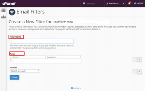 Filter Name and Rules
