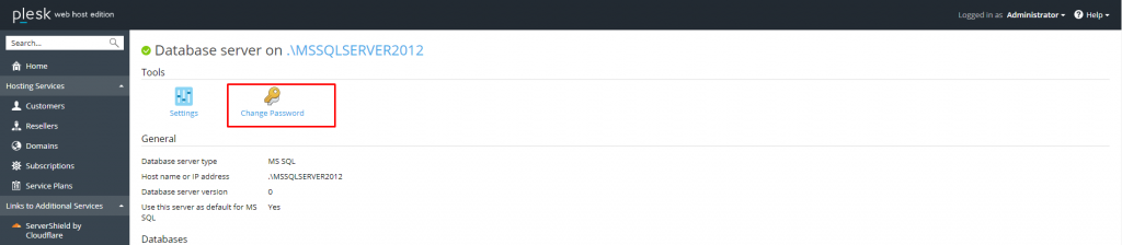 Change user password