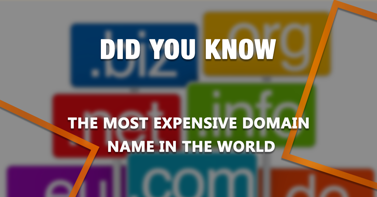 The most expensive Domain name in the world: